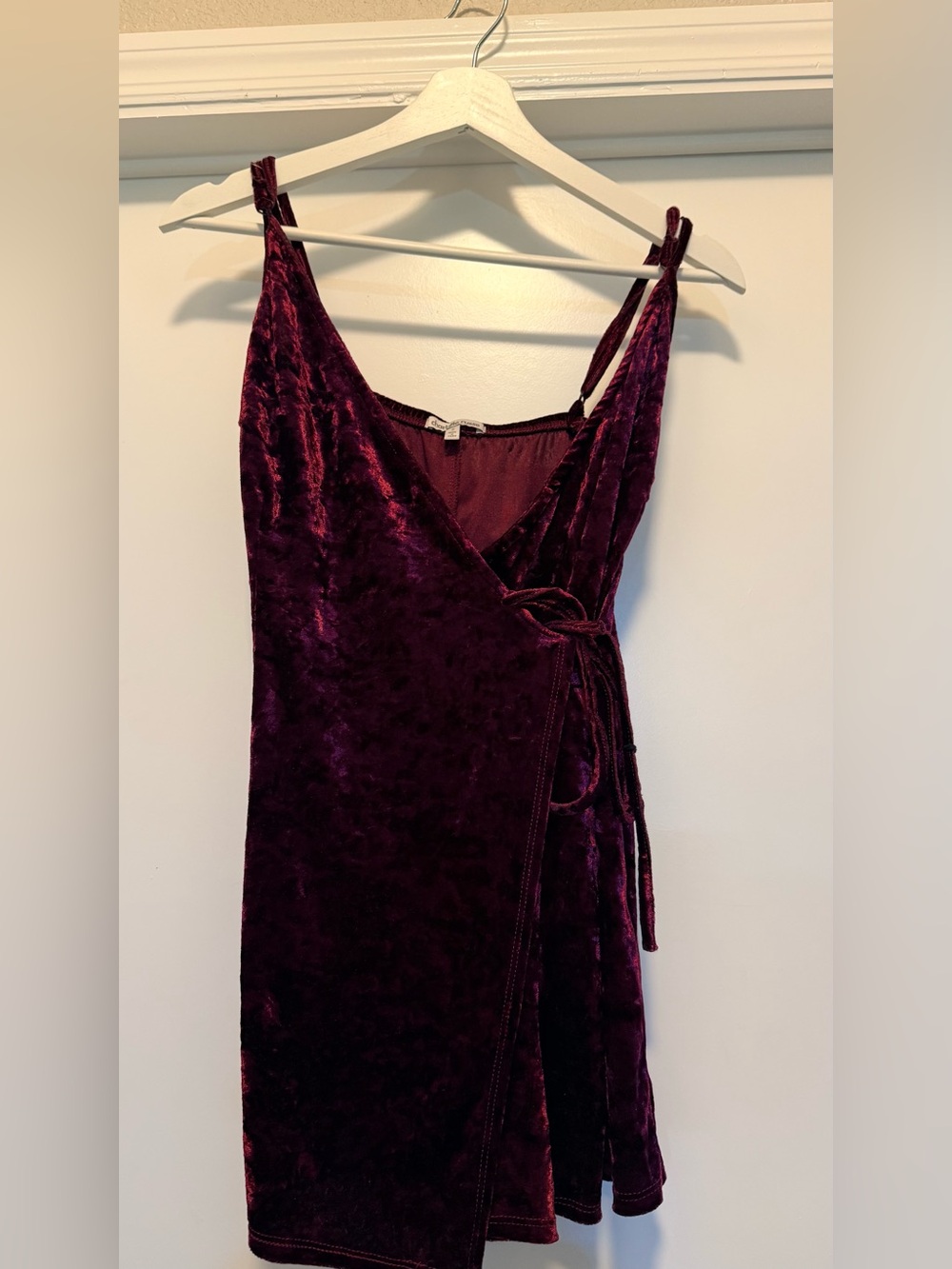 Charlotte Russe Velvet Wrap Romper - Plum